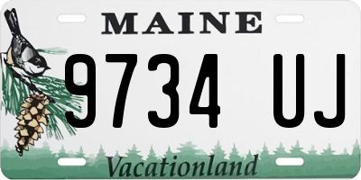 ME license plate 9734UJ