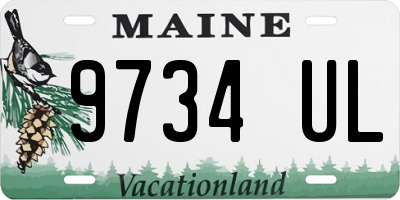 ME license plate 9734UL