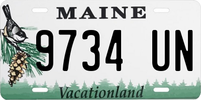 ME license plate 9734UN