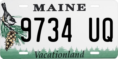 ME license plate 9734UQ