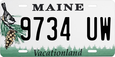 ME license plate 9734UW