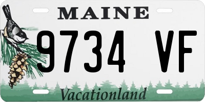 ME license plate 9734VF