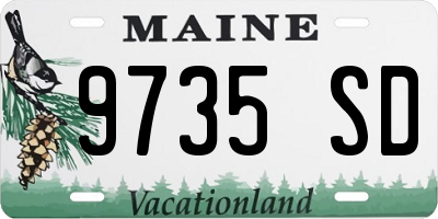 ME license plate 9735SD