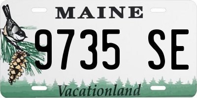 ME license plate 9735SE