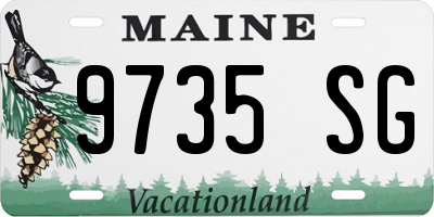 ME license plate 9735SG