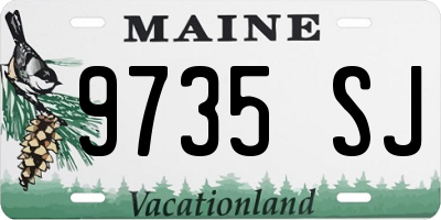ME license plate 9735SJ