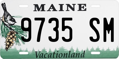 ME license plate 9735SM