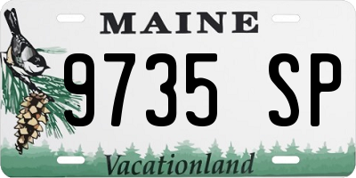 ME license plate 9735SP