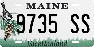 ME license plate 9735SS