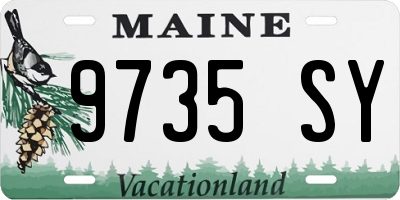 ME license plate 9735SY