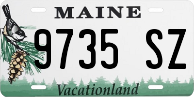 ME license plate 9735SZ