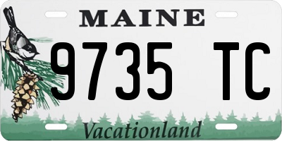 ME license plate 9735TC