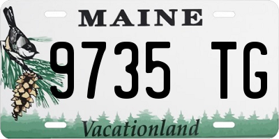 ME license plate 9735TG