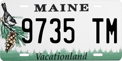 ME license plate 9735TM