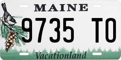 ME license plate 9735TO