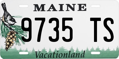 ME license plate 9735TS