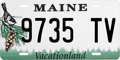 ME license plate 9735TV