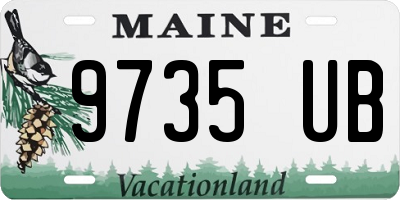 ME license plate 9735UB