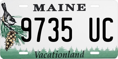ME license plate 9735UC