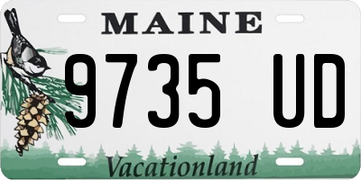 ME license plate 9735UD
