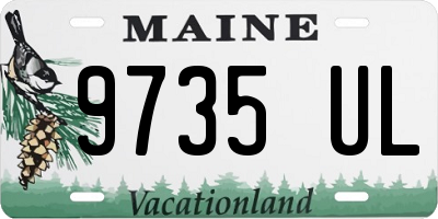 ME license plate 9735UL