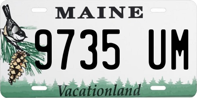ME license plate 9735UM