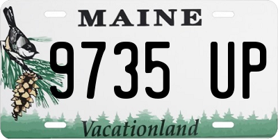 ME license plate 9735UP