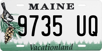ME license plate 9735UQ