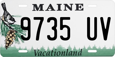 ME license plate 9735UV