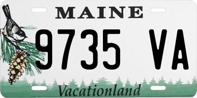 ME license plate 9735VA