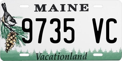 ME license plate 9735VC