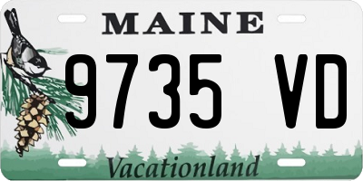 ME license plate 9735VD