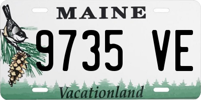 ME license plate 9735VE