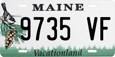 ME license plate 9735VF