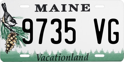 ME license plate 9735VG
