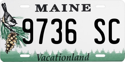 ME license plate 9736SC