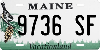 ME license plate 9736SF