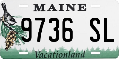 ME license plate 9736SL