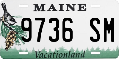 ME license plate 9736SM