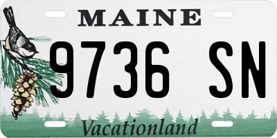 ME license plate 9736SN