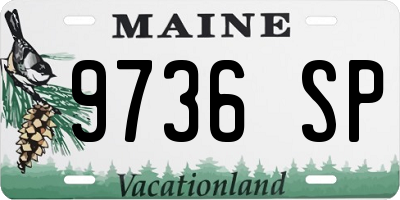 ME license plate 9736SP