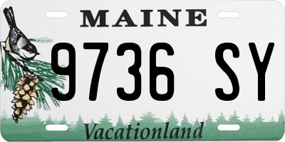 ME license plate 9736SY