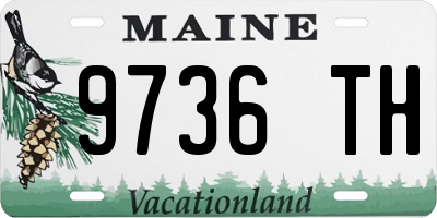 ME license plate 9736TH