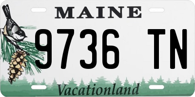 ME license plate 9736TN