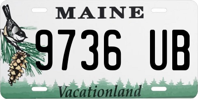 ME license plate 9736UB