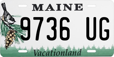 ME license plate 9736UG