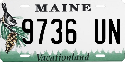 ME license plate 9736UN