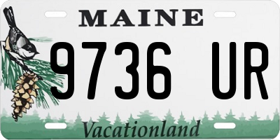 ME license plate 9736UR