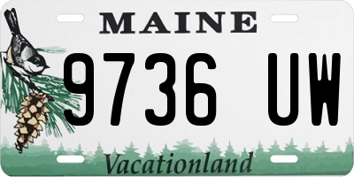 ME license plate 9736UW