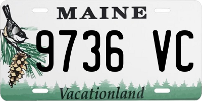 ME license plate 9736VC